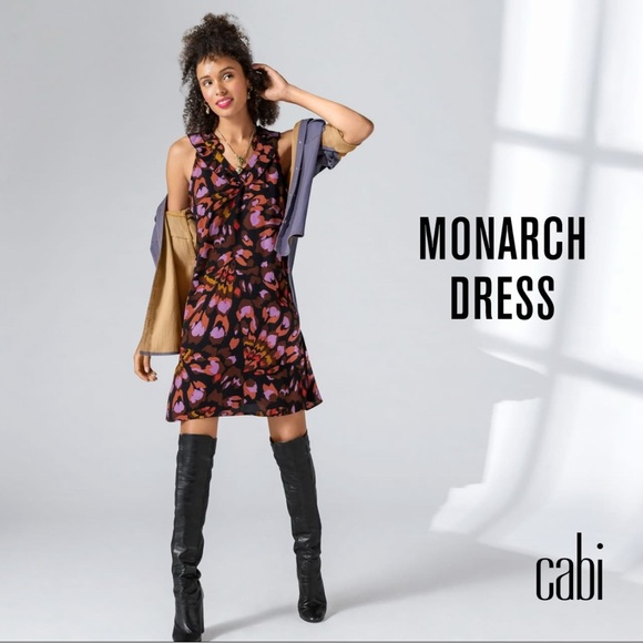 CAbi Dresses & Skirts - CAbi Monarch Mini Dress - Black and Purple 4454 Size Large EUC